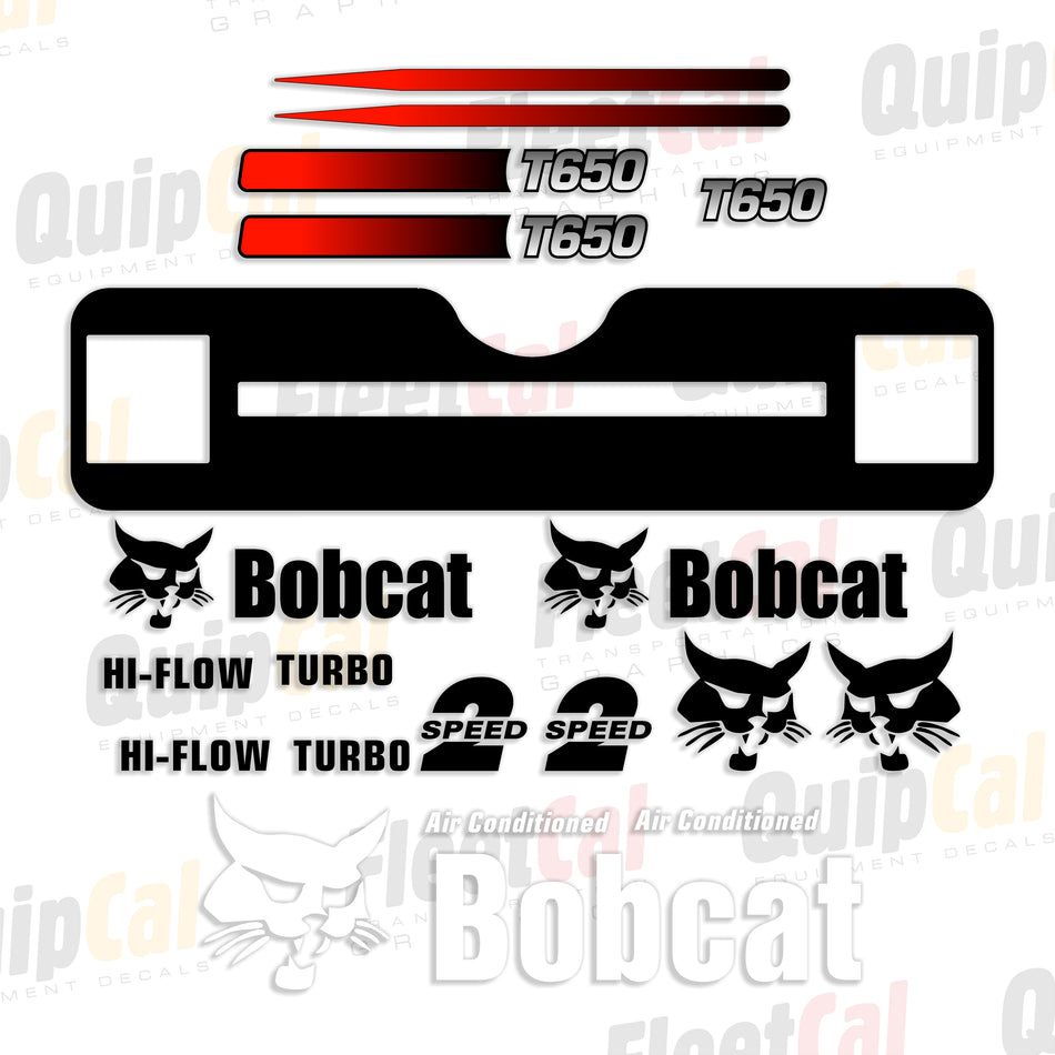 Bobcat T650 Compact Track Loader 2013 Thru 2016 Model Decal Set
