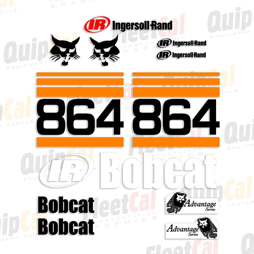 Bobcat 864 G Series Skid Loader Marking Decal Set – Truck and Equipment ...