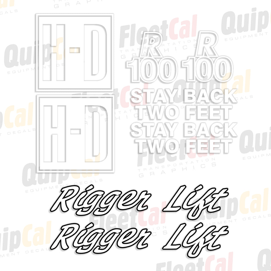 Bristol Rigger Lift R100 Forklift Decal Set