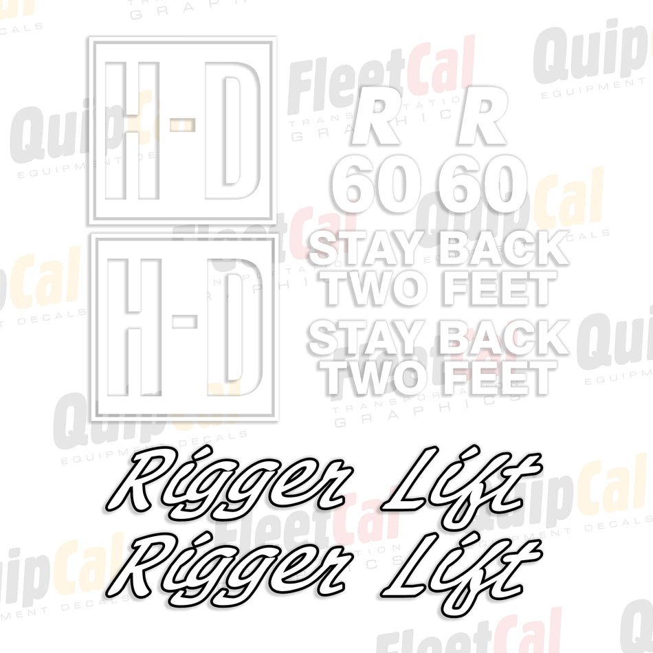 Bristol Rigger Lift R60 Forklift Decal Set