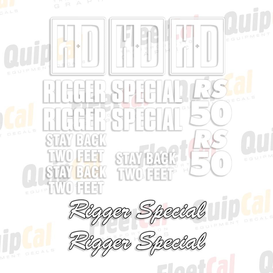 Bristol Rigger Special RS50 Forklift Decal Set