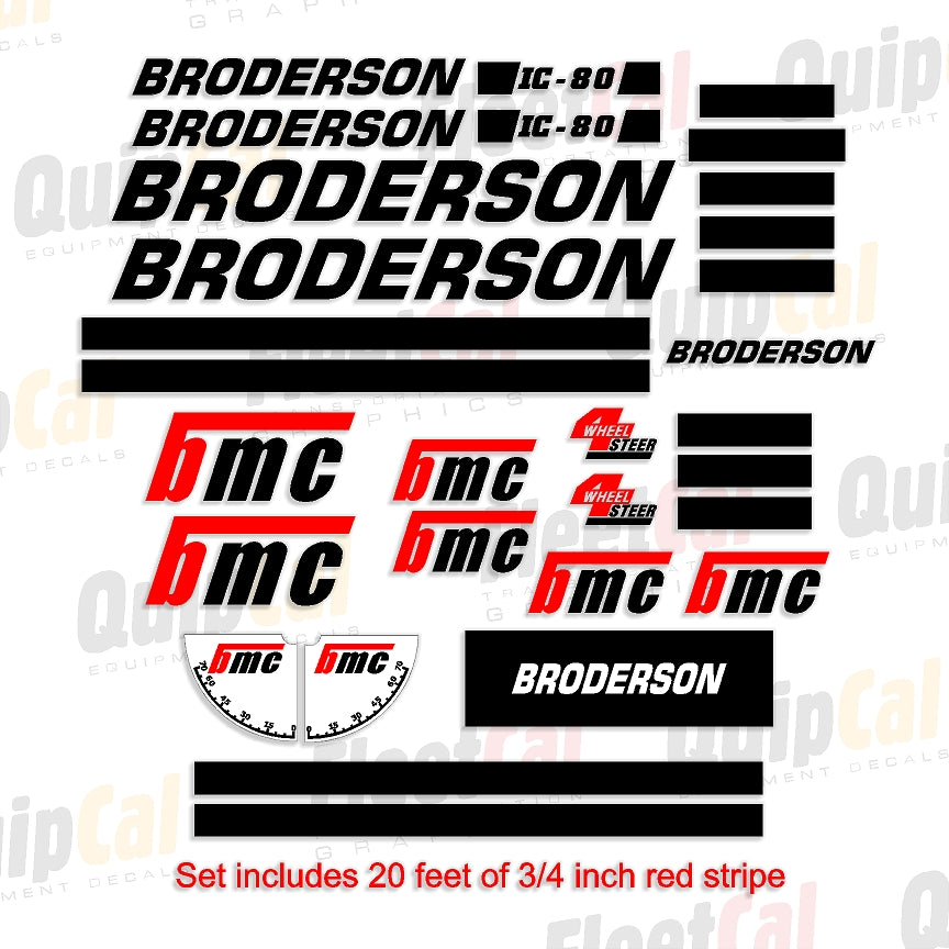 Broderson IC-80 Carry Deck Crane Marking Decal Set – Truck and ...