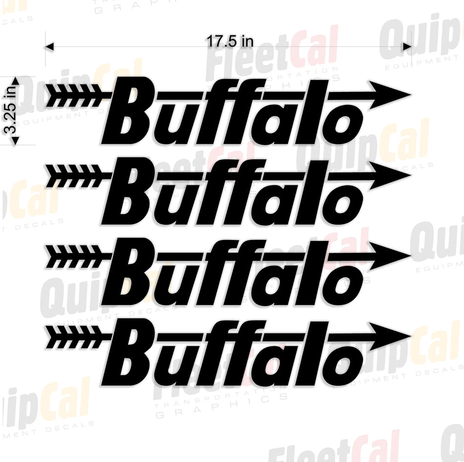 Buffalo Field Cultivator Logo Decals (QTY 4)