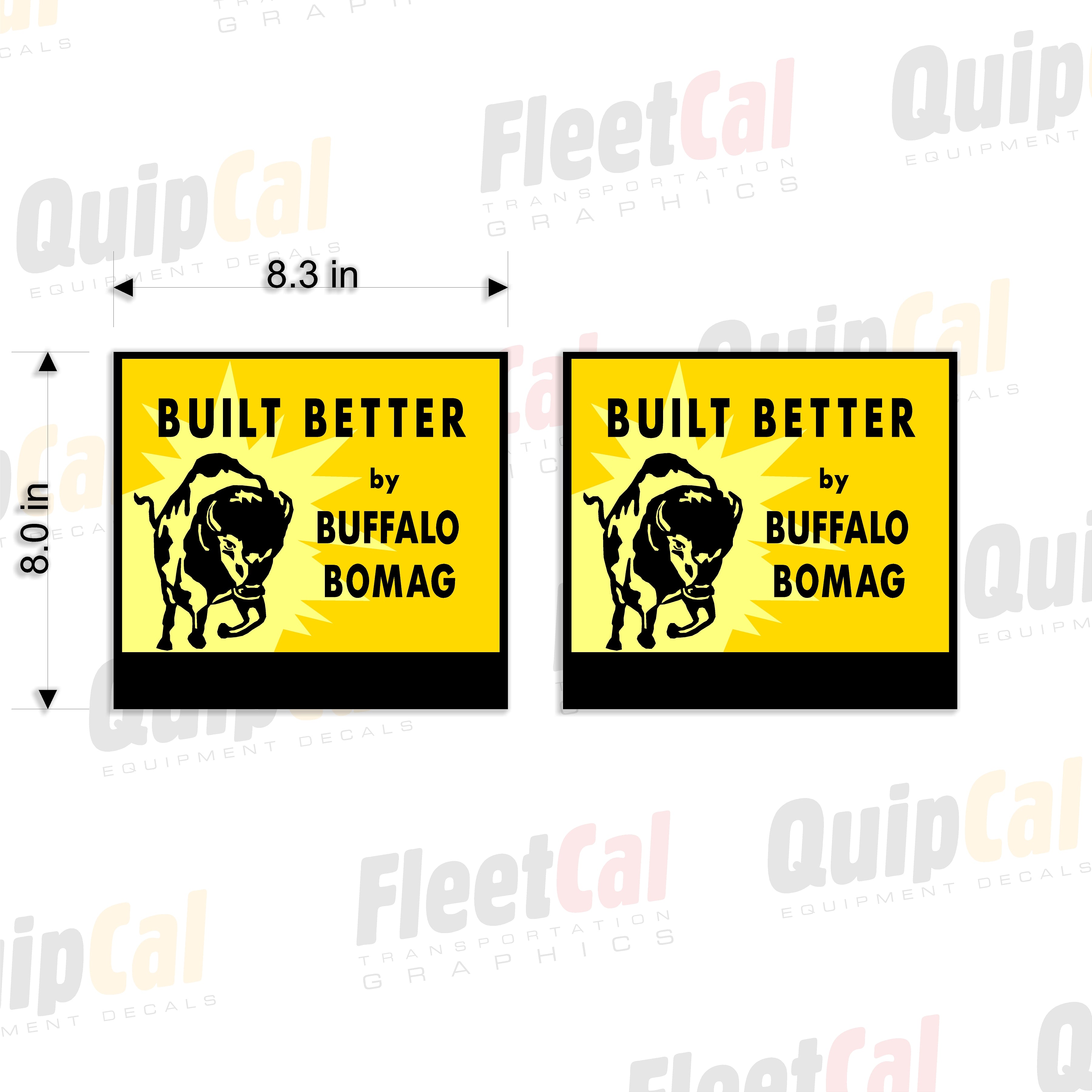 Buffalo Bomag Decals