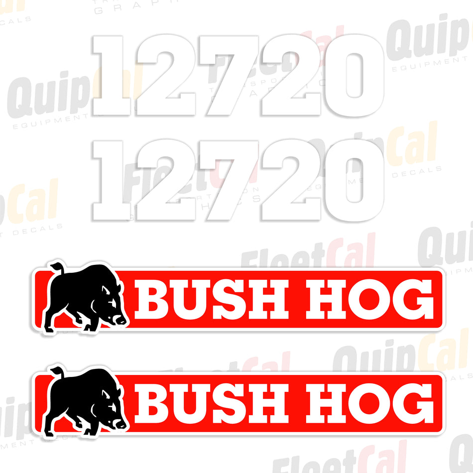 Bush Hog 12720 Flex Wing Mower Decal Set
