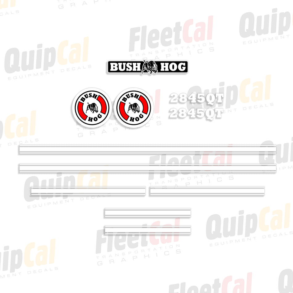 Bush Hog 2845QT Front Loader Decal Set (Red Logos)
