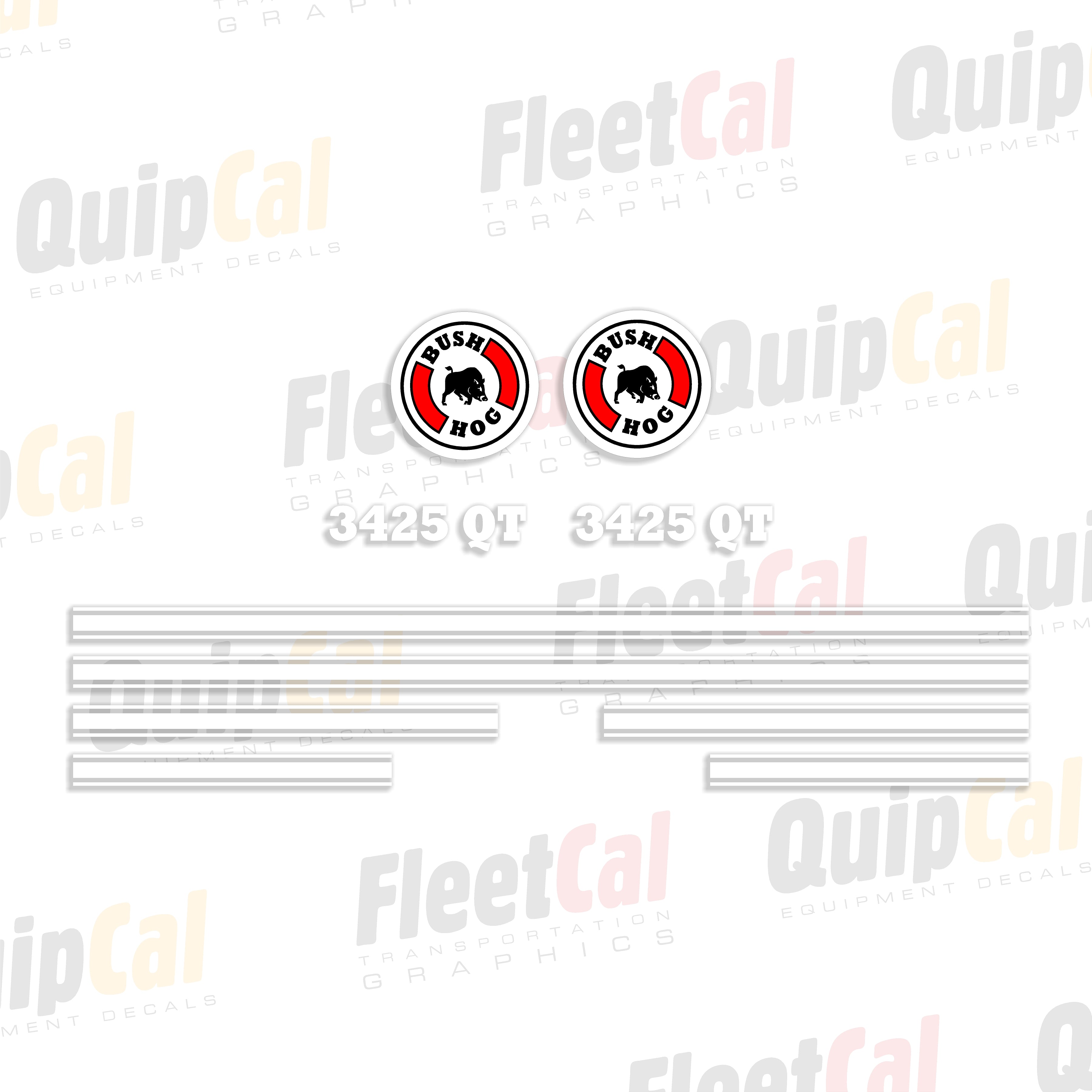 Bush Hog 3425QT Front Loader Decal Set – Truck and Equipment Decals