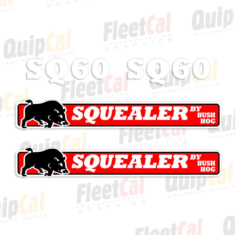 Bush Hog Squealer SQ60 Rotary Mower Decal Set