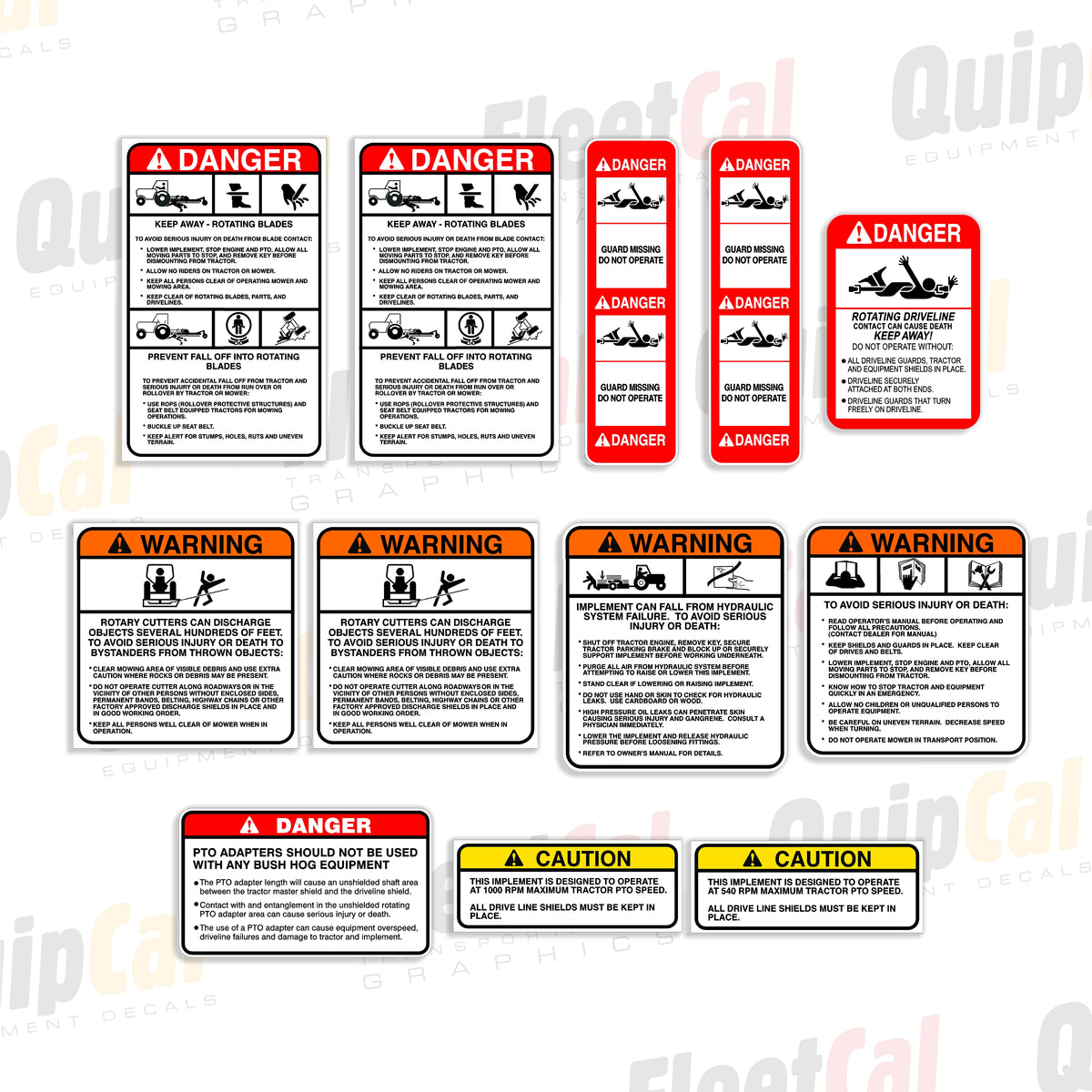 Bush Hog Mower Decals
