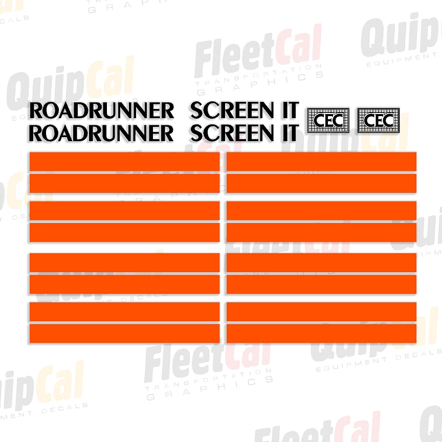 Cec Sticker CEC Roadrunner Screen It Marking Decal Set – Truck and Equipment Decals