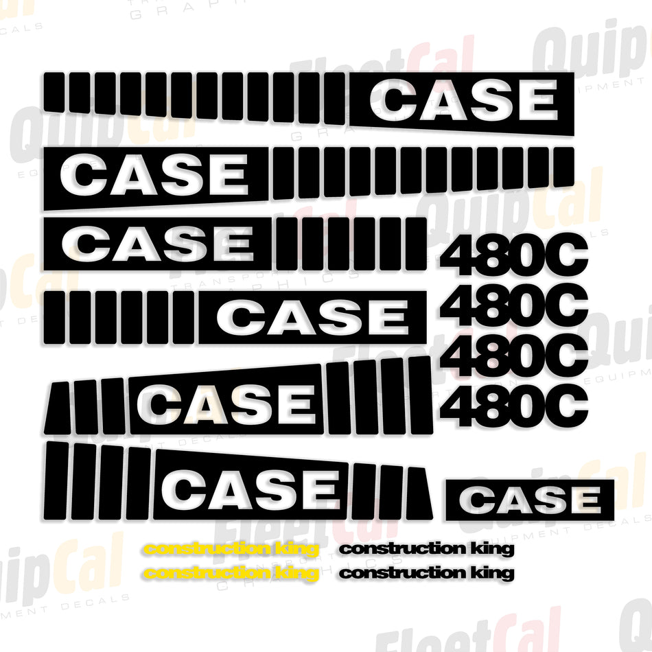 Case 480C Backhoe Decal Set