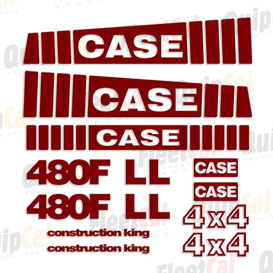 Case 480F LL Skip Loader Decal Set