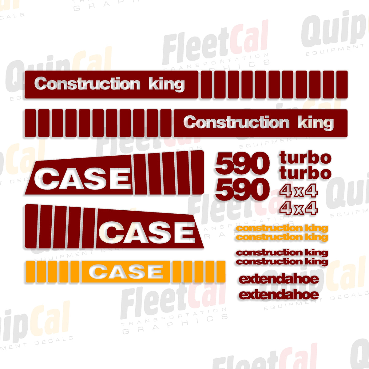 Case Backhoe Decal Set