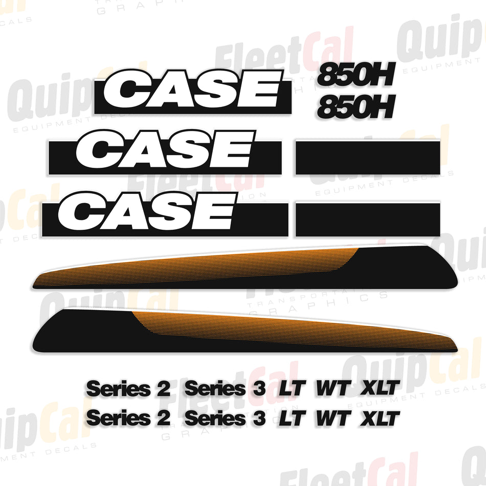 Case 850H Dozer Late Model Decal Set