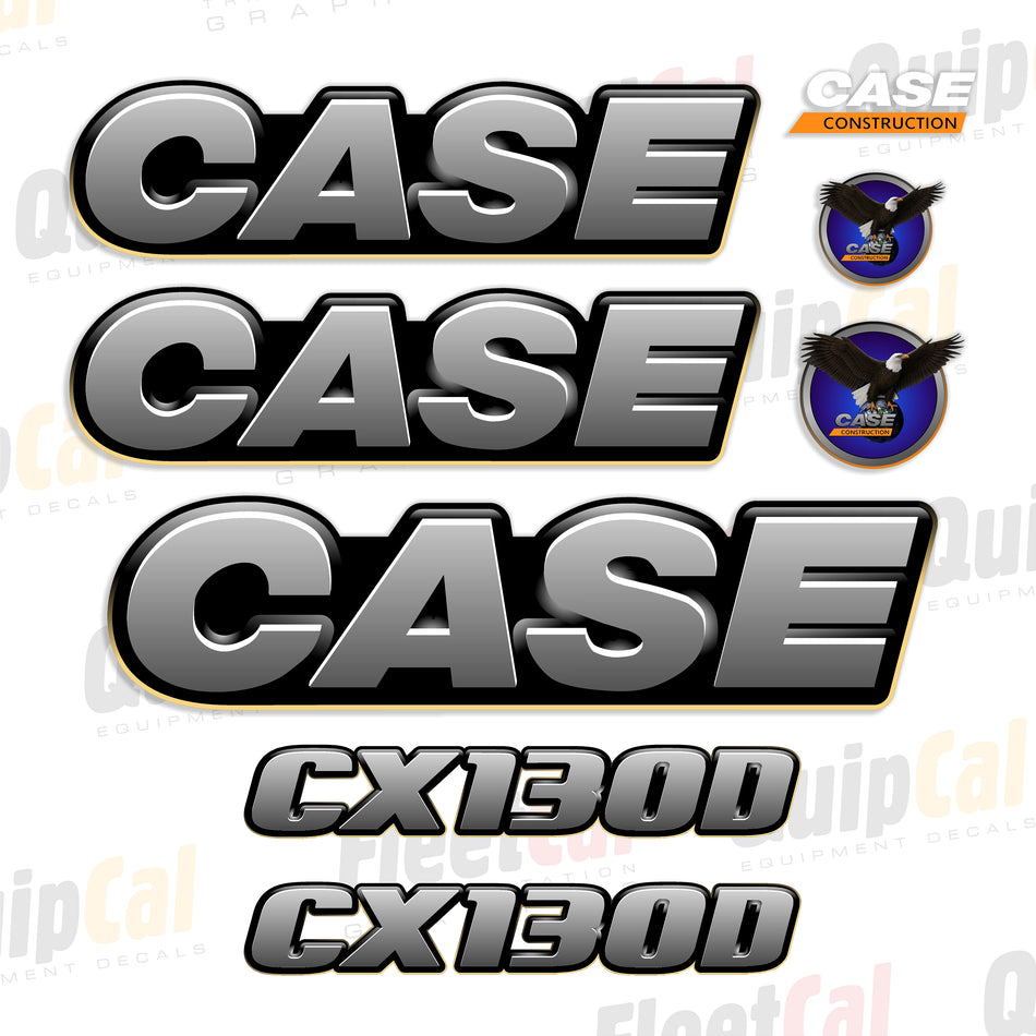 Case CX130D Excavator Early Model Decal Set