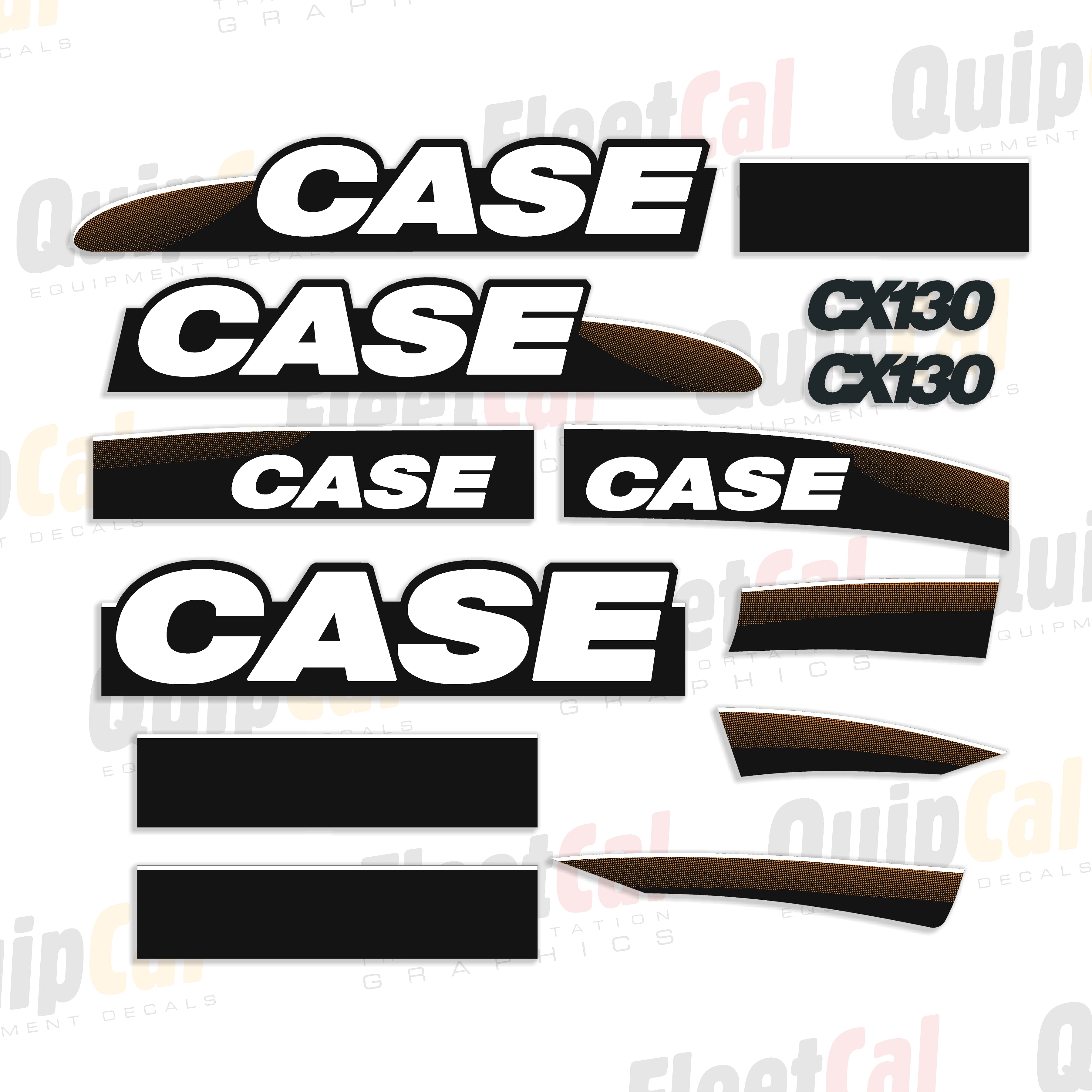 Case CX130 Excavator Decal Set – Truck and Equipment Decals