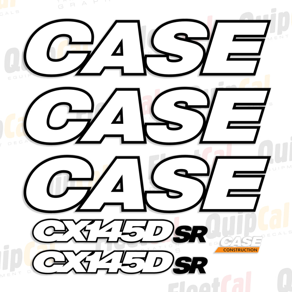 Case CX145D SR Excavator Decal Set