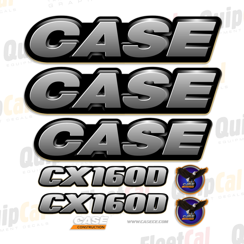 Case CX160D Excavator Early Model Decal Set