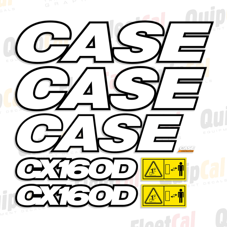 Case CX160D Excavator Late Model Decal Set
