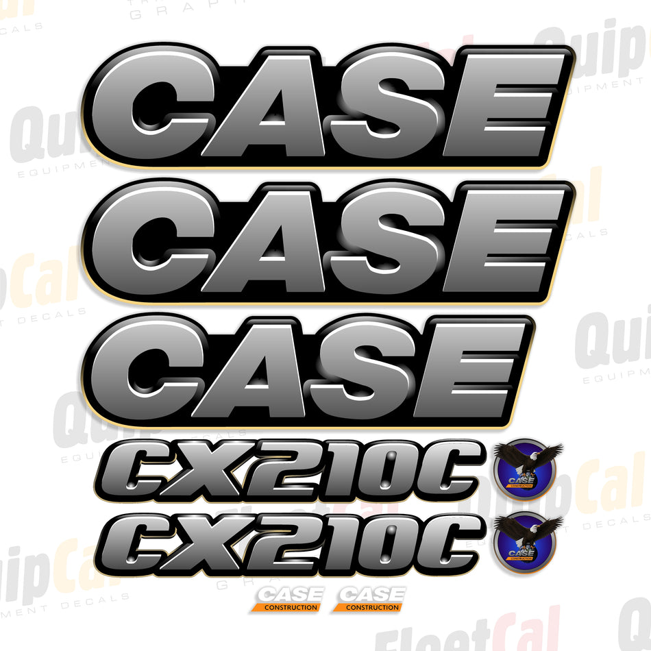 Case CX210C Excavator Decal Set