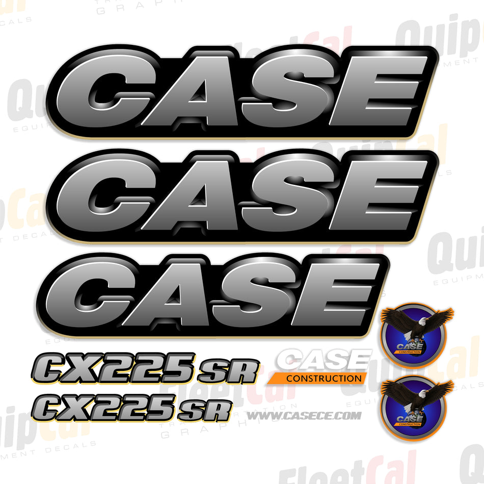 Case CX225 SR Excavator Decal Set