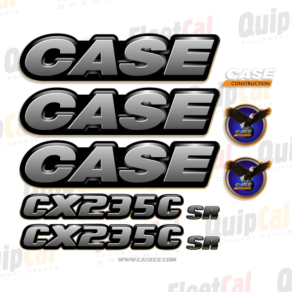 Case CX235C SR Excavator Decal Set