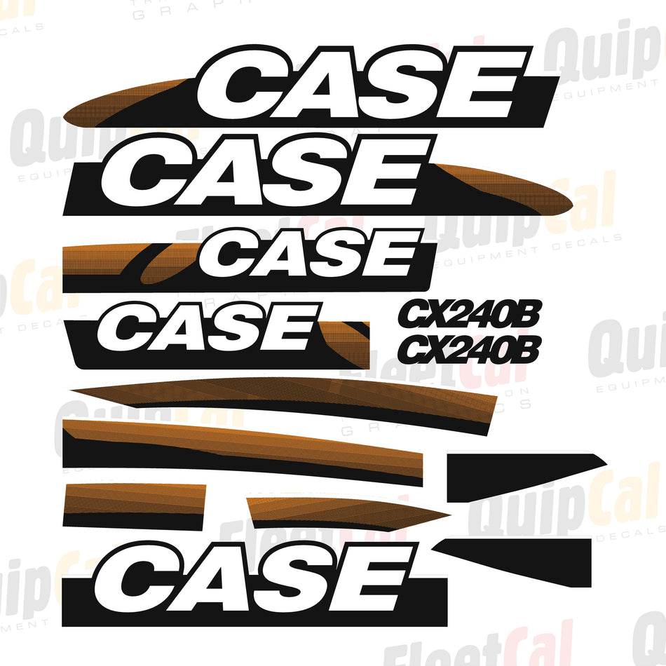 Case CX240B Excavator Decal Set