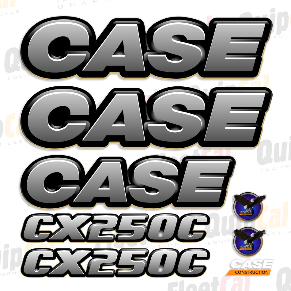 Case CX250C Excavator Decal Set