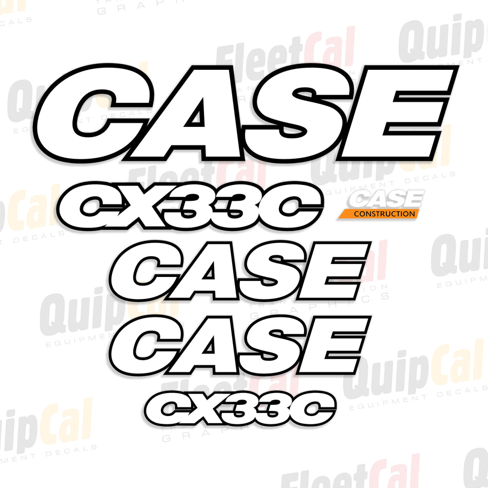 Case CX33C Mini Excavator Decal Set