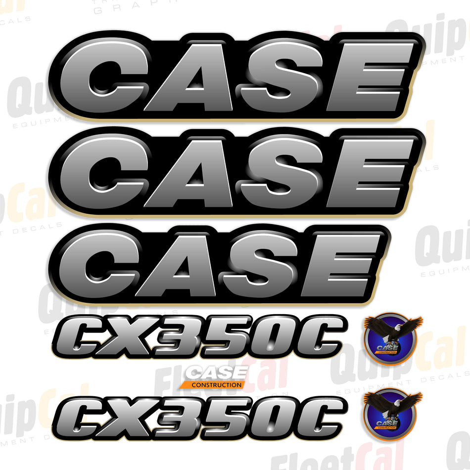 Case CX350C Excavator Decal Set