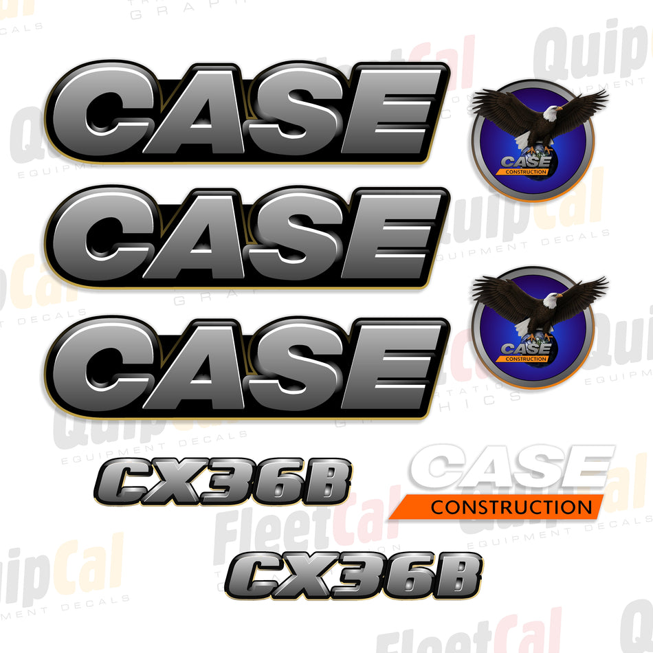 Case CX36B Mini Excavator Late Model Decal Set