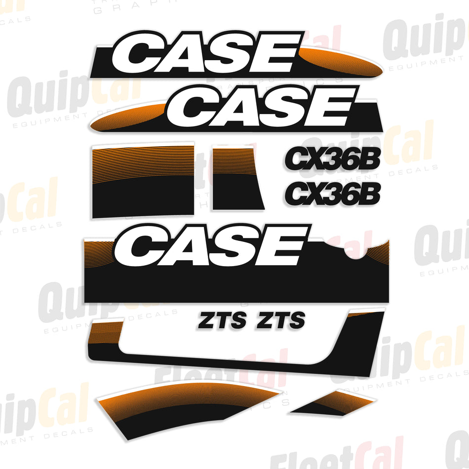 Case CX36B Mini Excavator Decal Set (Open Station Model)