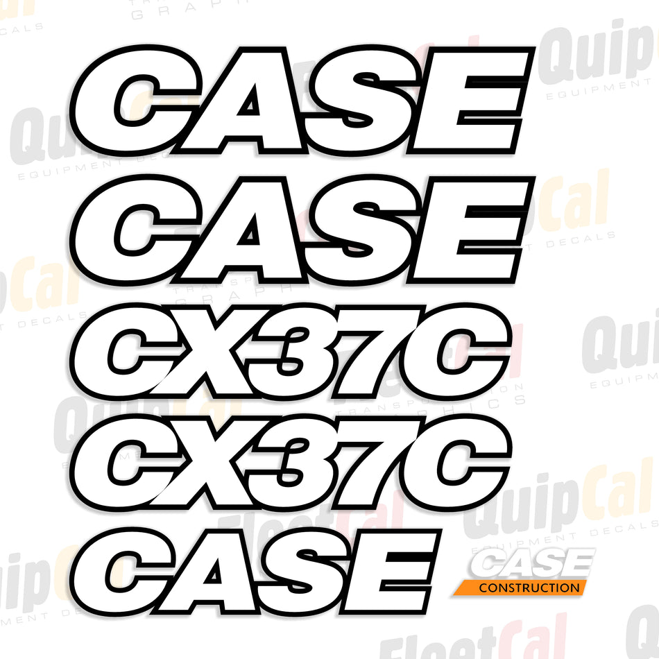 Case CX37C Mini Excavator Decal Set