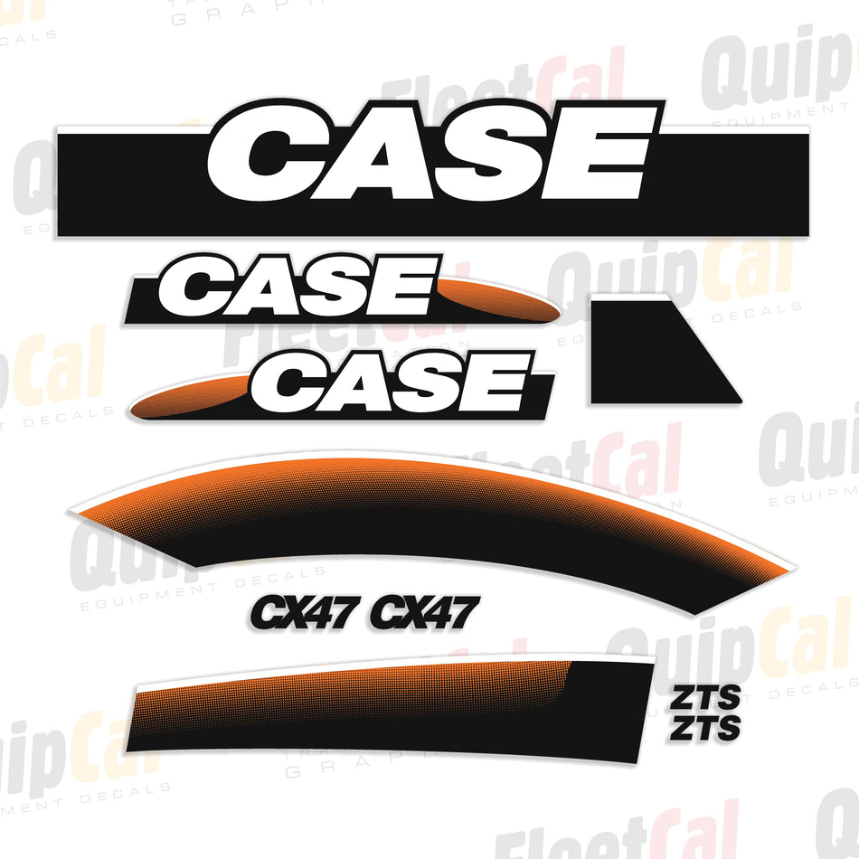 Case CX47 Mini Excavator Decal Set