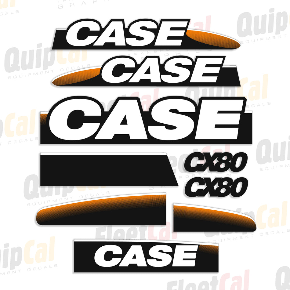 Case CX80 Excavator Decal Set
