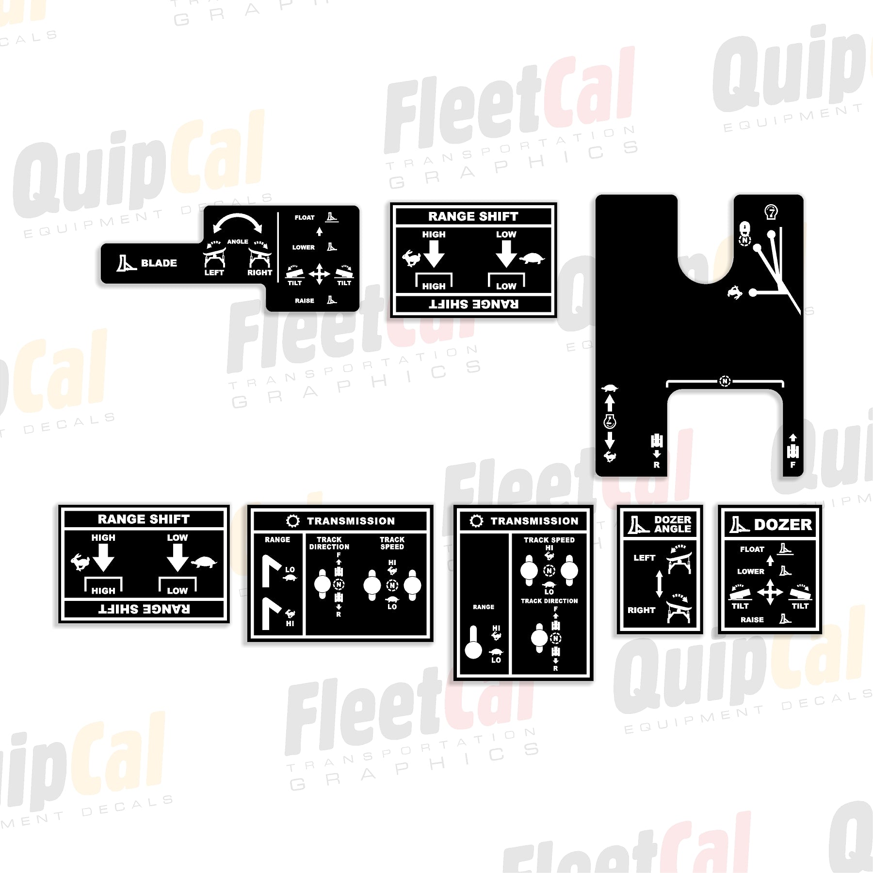 Control Decals Case Dozer Control Safety Decal Set (fits D, E, G series machines ...