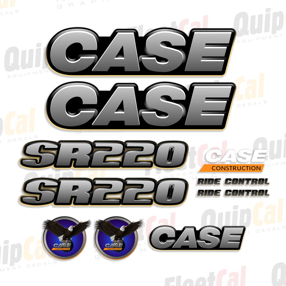 Case SR220 Skid Loader 2012 - 2016 Model Decal Set