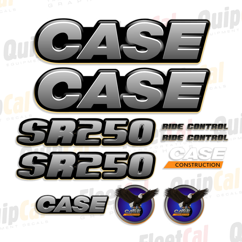 Case SR250 Skid Loader 2012 - 2016 Model Decal Set