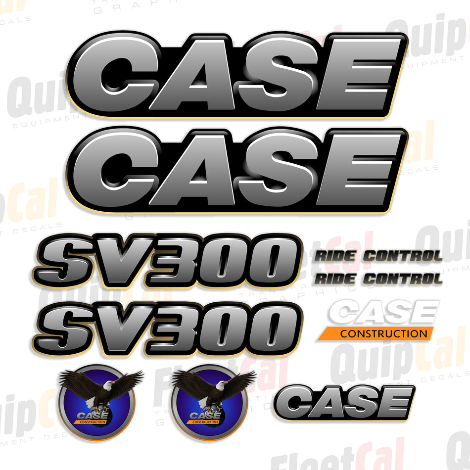Case SV300 Skid Loader 2012 - 2016 Model Decal Set
