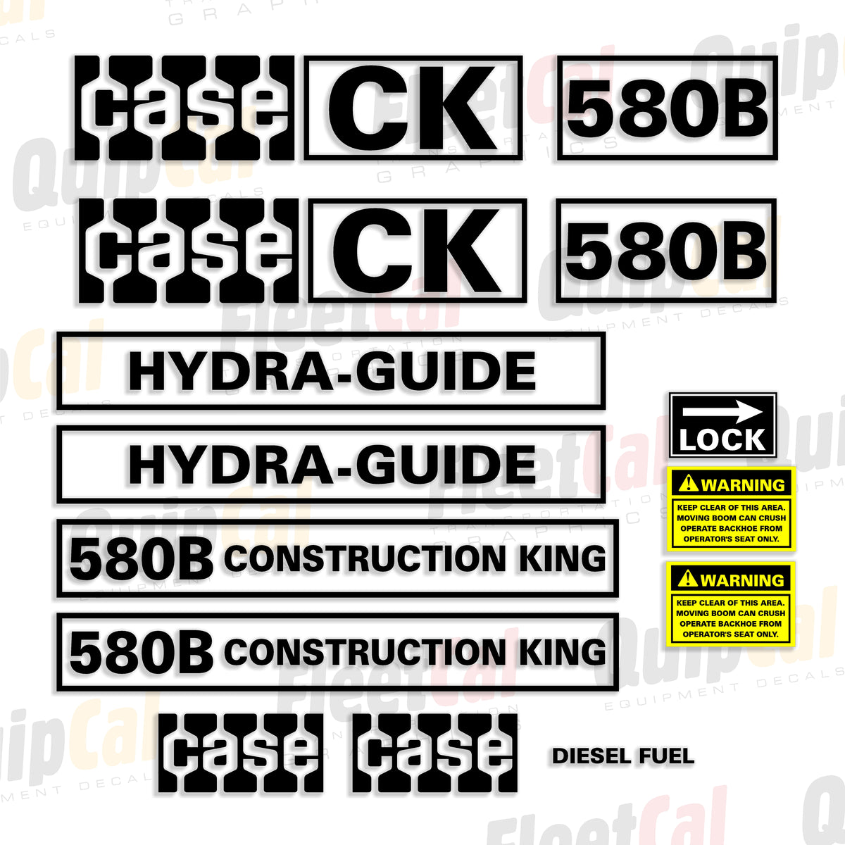 Case Backhoe Decals