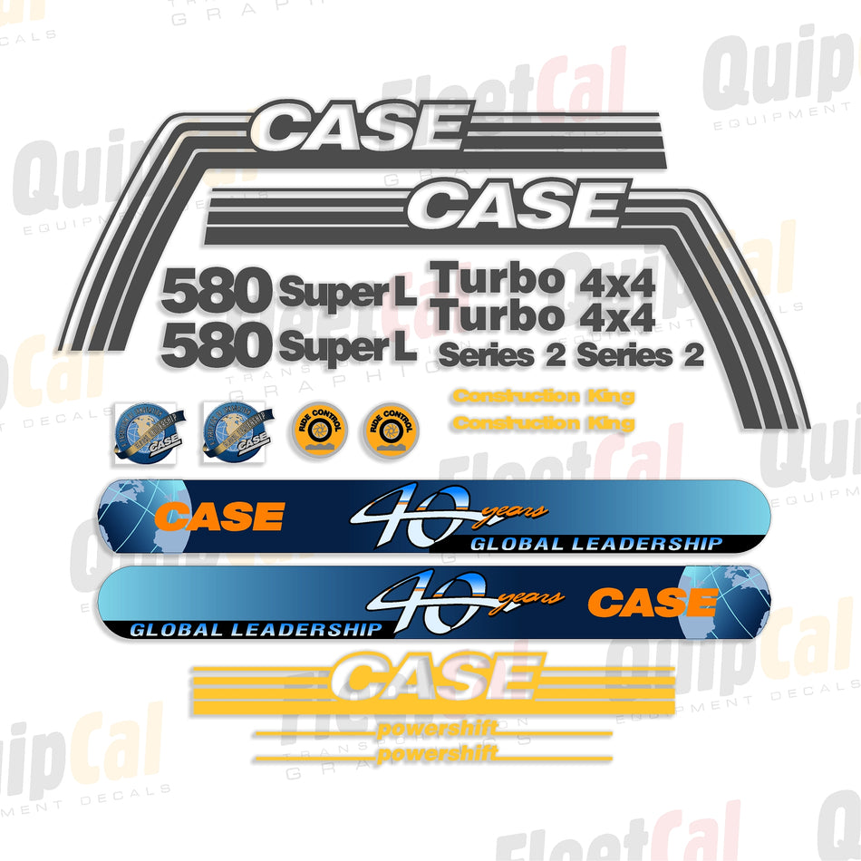 Case 580 Extandahoe 40th Anniversary Decal Set