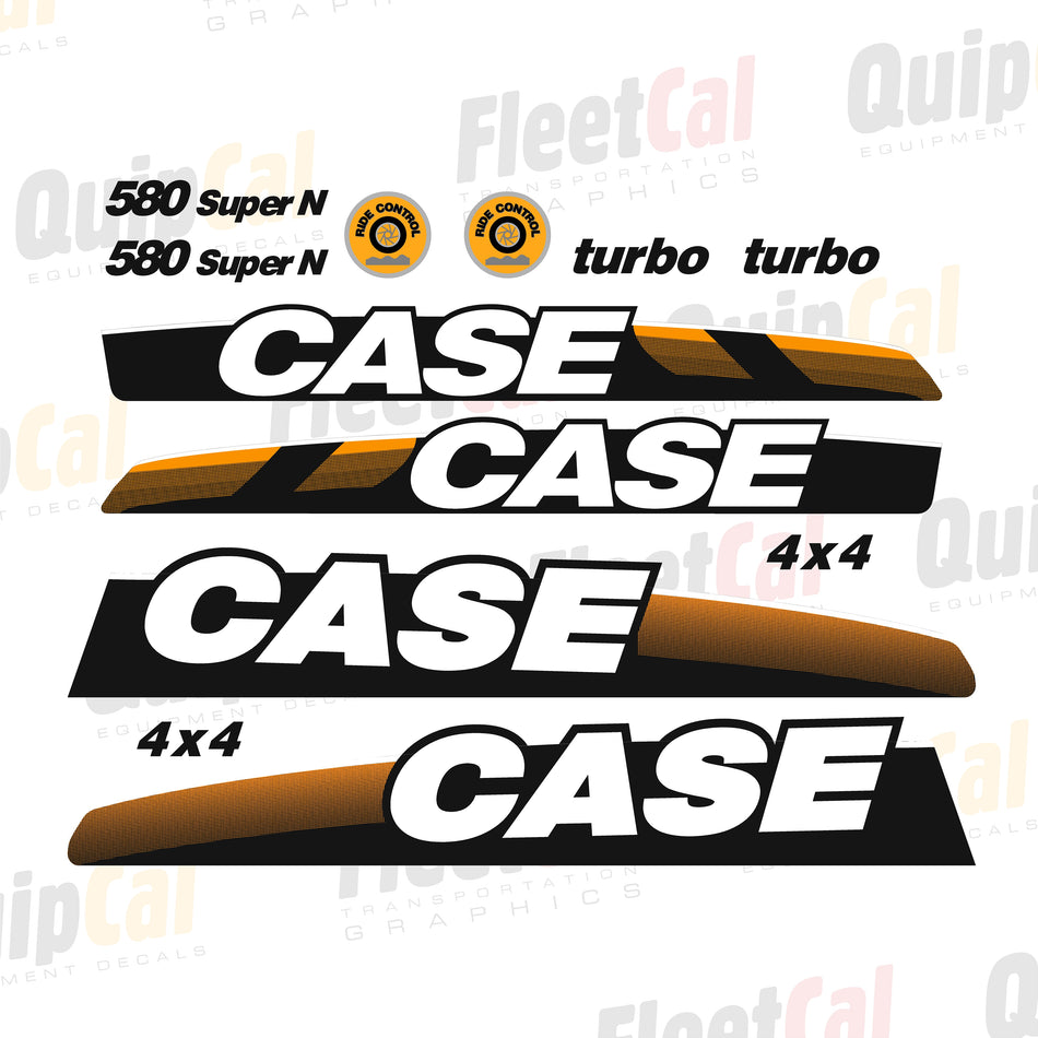 Case 580 Super N 2010-2011 Model Marking Decal Set