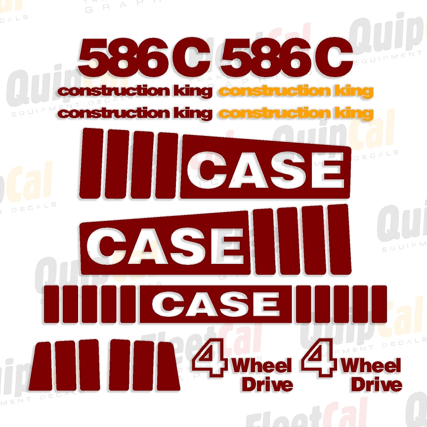 Case Rough Terrain Forklift Decals