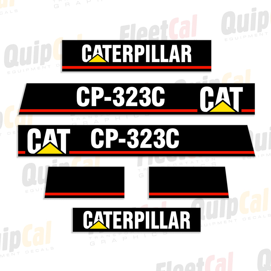 Cat CP-323C Compactor Decal Set (with front push blade)
