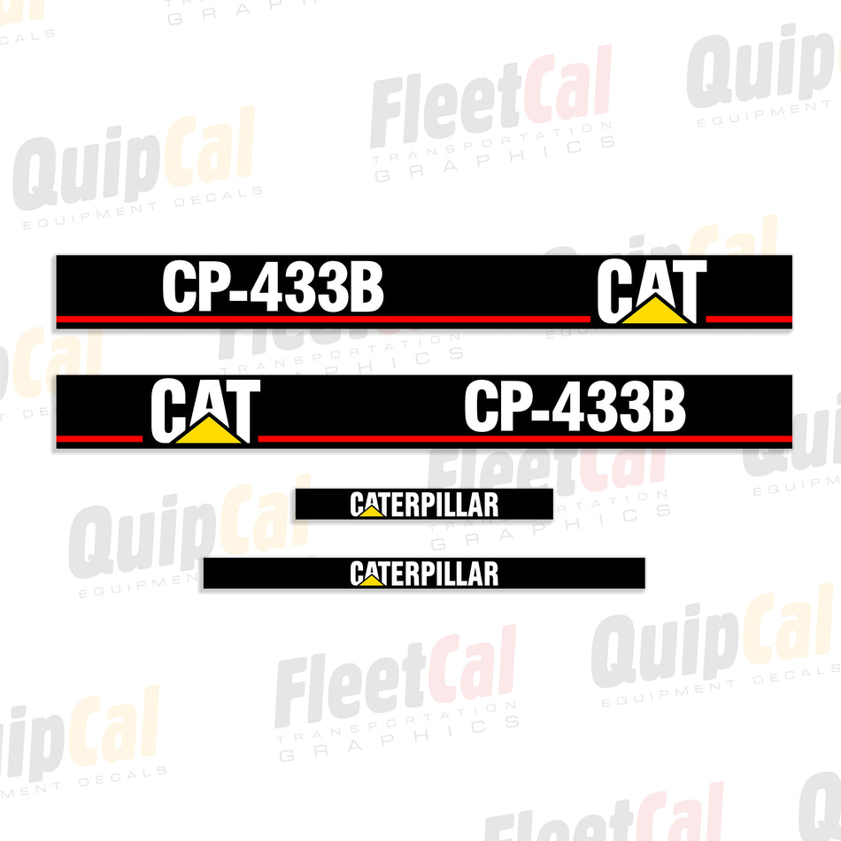 Cat CP-433B Compactor Decal Set