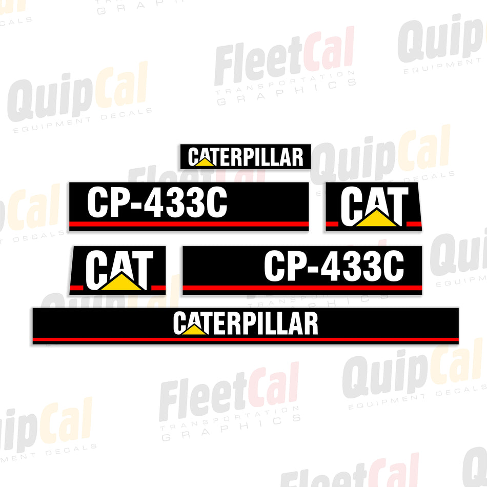Cat CP-433C Compactor Decal Set