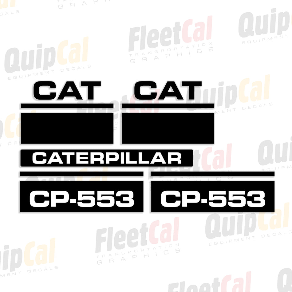Cat CP-553 Compactor Late 1980s Model Decal Set