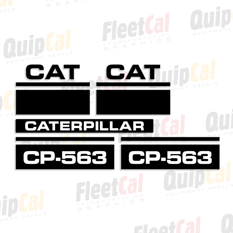 Cat CP-563 Compactor Late 1980s Model Decal Set