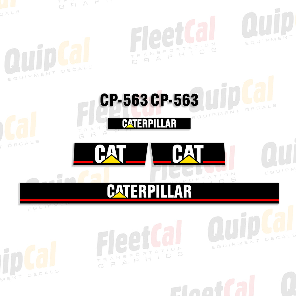 Cat CP-563 Compactor Decal Set (with front push blade)