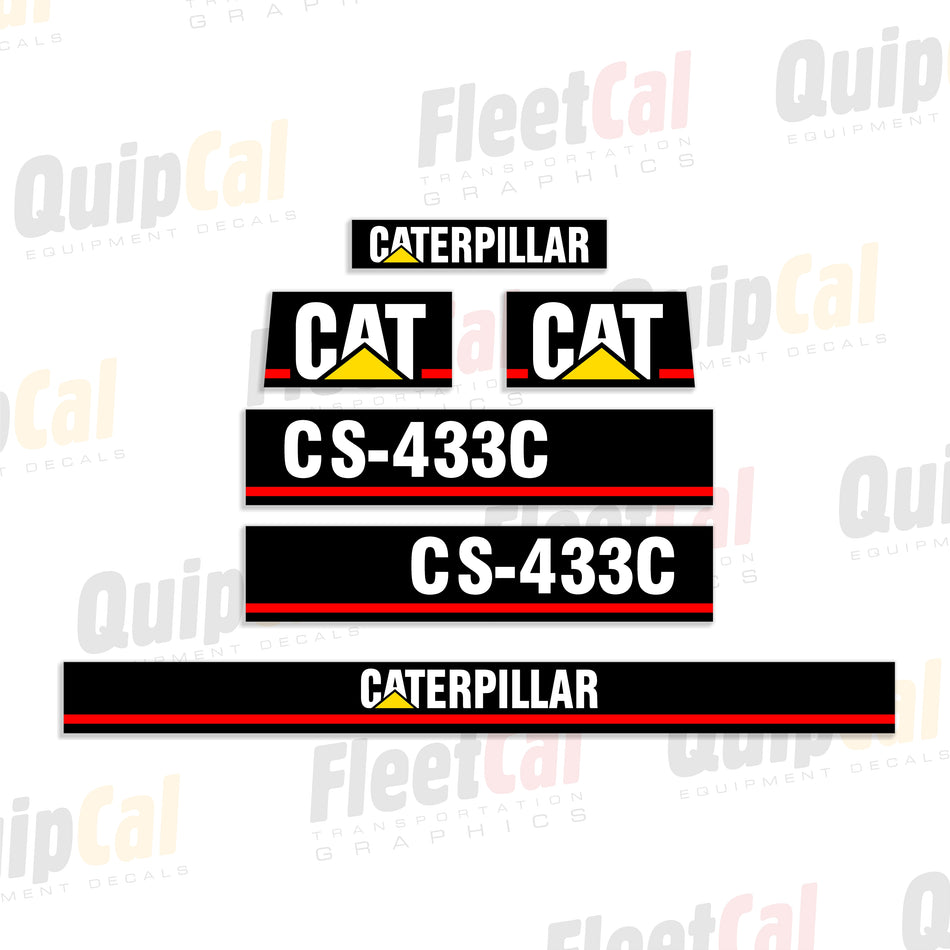 Cat CS-433C Compactor Decal Set